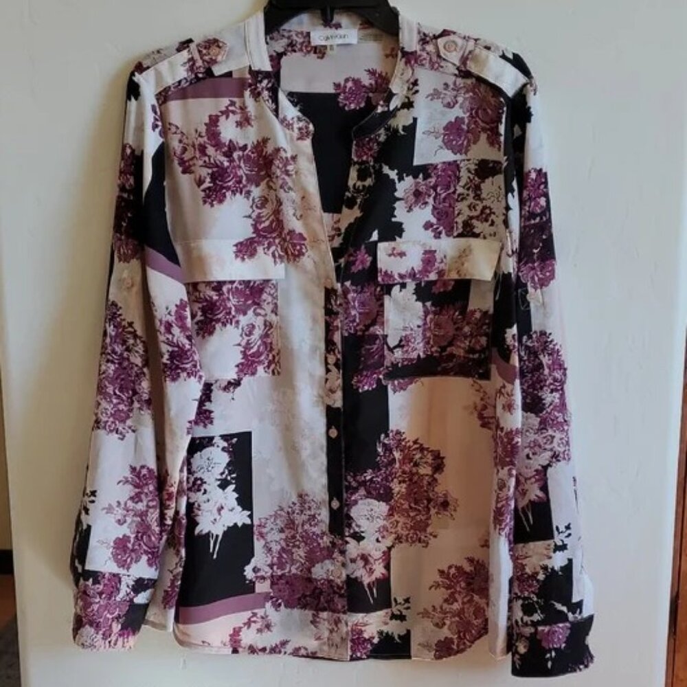 Calvin Klein Blouse Button Front XL